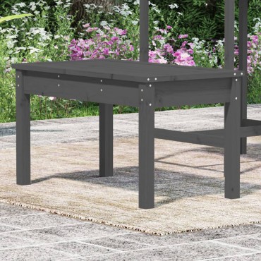 vidaXL Παγκάκι Κήπου Γκρι 80x44x45cm από Μασίφ Ξύλο Πεύκου 1 τεμ.