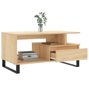 vidaXL Τραπεζάκι Σαλονιού Sonoma Δρυς 90x49x45cm Επεξεργασμένο Ξύλο 1 τεμ.
