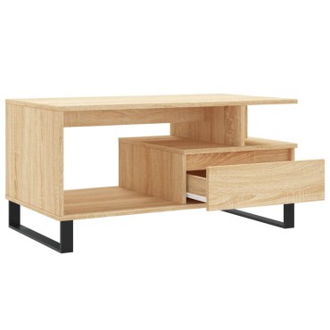 vidaXL Τραπεζάκι Σαλονιού Sonoma Δρυς 90x49x45cm Επεξεργασμένο Ξύλο 1 τεμ.