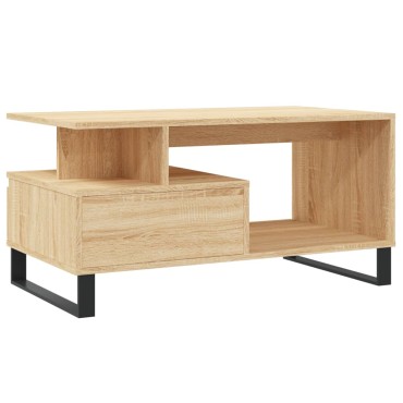 vidaXL Τραπεζάκι Σαλονιού Sonoma Δρυς 90x49x45cm Επεξεργασμένο Ξύλο 1 τεμ.