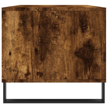 vidaXL Τραπεζάκι Σαλονιού Καπνιστή Δρυς 90x49x45cm Επεξεργασμ. Ξύλο 1 τεμ.