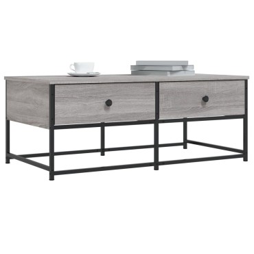 vidaXL Τραπεζάκι Σαλονιού Γκρι Sonoma 100x51x40cm Επεξεργασμένο Ξύλο 1 τεμ.
