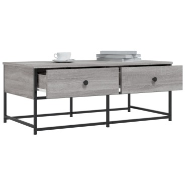 vidaXL Τραπεζάκι Σαλονιού Γκρι Sonoma 100x51x40cm Επεξεργασμένο Ξύλο 1 τεμ.