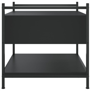 vidaXL Τραπεζάκι Σαλονιού Μαύρο 50x50x50cm Επεξεργασμένο Ξύλο 1 τεμ.