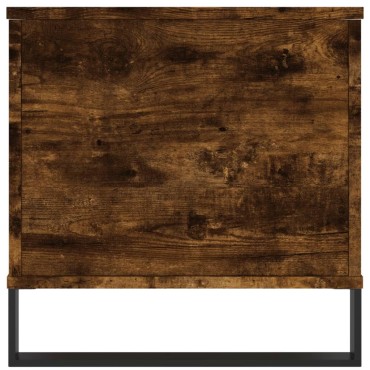 vidaXL Τραπεζάκι Σαλονιού Καπνιστή Δρυς 90x44,5x45cm Επεξ. Ξύλο 1 τεμ.
