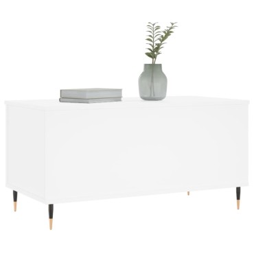 vidaXL Τραπεζάκι Σαλονιού Λευκό 90x44,5x45cm από Επεξεργασμένο Ξύλο 1 τεμ.