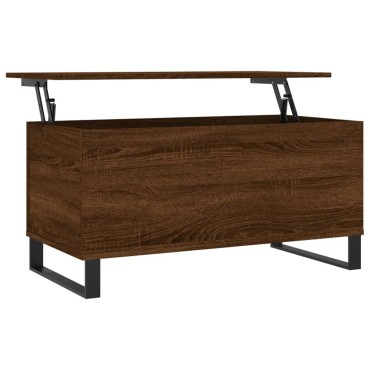vidaXL Τραπεζάκι Σαλονιού Καφέ Δρυς 90x44,5x45cm Επεξεργασμένο Ξύλο 1 τεμ.