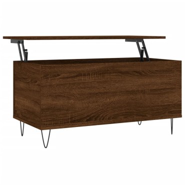 vidaXL Τραπεζάκι Σαλονιού Καφέ Δρυς 90x44,5x45cm Επεξεργασμένο Ξύλο 1 τεμ.