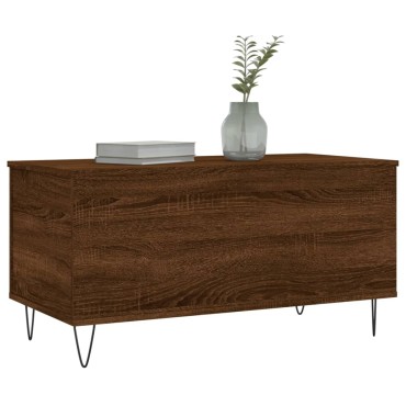 vidaXL Τραπεζάκι Σαλονιού Καφέ Δρυς 90x44,5x45cm Επεξεργασμένο Ξύλο 1 τεμ.