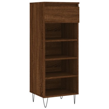 vidaXL Παπουτσοθήκη Καφέ Δρυς 40x36x105cm από Επεξεργασμένο Ξύλο