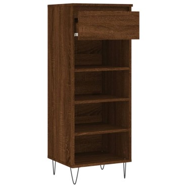 vidaXL Παπουτσοθήκη Καφέ Δρυς 40x36x105cm από Επεξεργασμένο Ξύλο