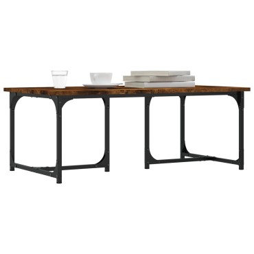 vidaXL Τραπεζάκι Σαλονιού Καπνιστή Δρυς 90x50x35cm Επεξεργασμ. Ξύλο 1 τεμ.