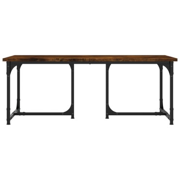 vidaXL Τραπεζάκι Σαλονιού Καπνιστή Δρυς 90x50x35cm Επεξεργασμ. Ξύλο 1 τεμ.