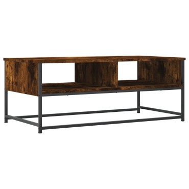 vidaXL Τραπεζάκι Σαλονιού Καπνιστή Δρυς 100x51x40cm Επεξεργασμ. Ξύλο 1 τεμ.