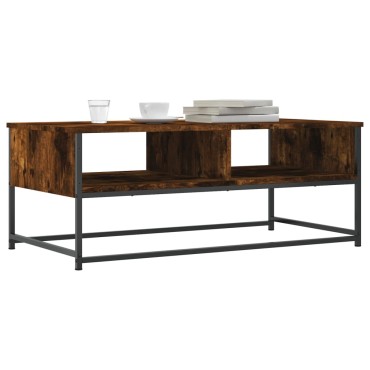 vidaXL Τραπεζάκι Σαλονιού Καπνιστή Δρυς 100x51x40cm Επεξεργασμ. Ξύλο 1 τεμ.