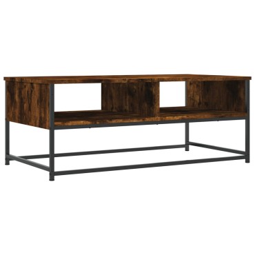 vidaXL Τραπεζάκι Σαλονιού Καπνιστή Δρυς 100x51x40cm Επεξεργασμ. Ξύλο 1 τεμ.