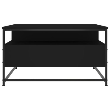 vidaXL Τραπεζάκι Σαλονιού Μαύρο 80x80x45cm από Επεξεργασμένο Ξύλο 1 τεμ.