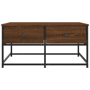 vidaXL Τραπεζάκι Σαλονιού Καφέ Δρυς 80x80x40cm από Επεξεργ. Ξύλο 1 τεμ.