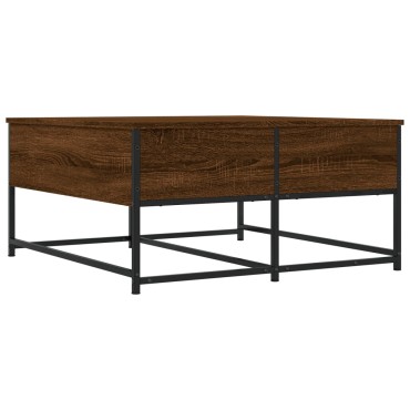 vidaXL Τραπεζάκι Σαλονιού Καφέ Δρυς 80x80x40cm από Επεξεργ. Ξύλο 1 τεμ.