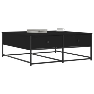 vidaXL Τραπεζάκι Σαλονιού Μαύρο 100x99x40cm από Επεξεργ. Ξύλο 1 τεμ.