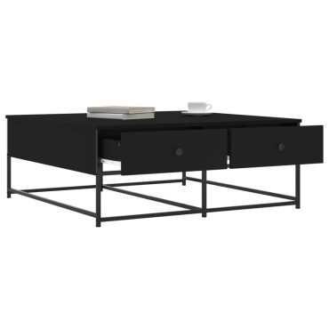 vidaXL Τραπεζάκι Σαλονιού Μαύρο 100x99x40cm από Επεξεργ. Ξύλο 1 τεμ.
