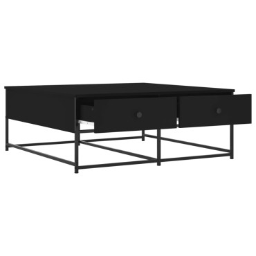vidaXL Τραπεζάκι Σαλονιού Μαύρο 100x99x40cm από Επεξεργ. Ξύλο 1 τεμ.