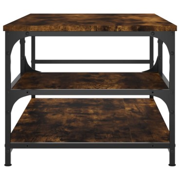 vidaXL Τραπεζάκι Σαλονιού Καπνιστή Δρυς 90x49x40cm Επεξεργ. Ξύλο 1 τεμ.