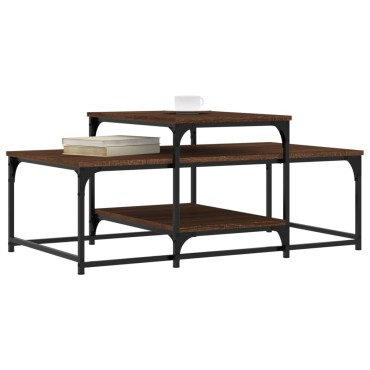 vidaXL Τραπεζάκι Σαλονιού Καφέ Δρυς 102x60x45cm Επεξεργ. Ξύλο 1 τεμ.