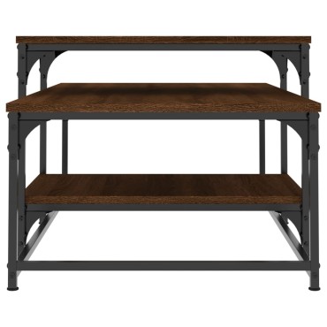 vidaXL Τραπεζάκι Σαλονιού Καφέ Δρυς 102x60x45cm Επεξεργ. Ξύλο 1 τεμ.