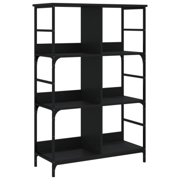 vidaXL Βιβλιοθήκη Μαύρη 78,5x33x117,5cm από Επεξεργασμένο Ξύλο 1 τεμ.
