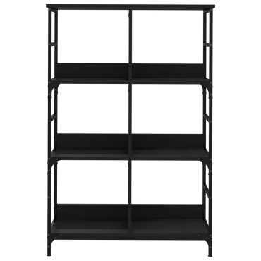 vidaXL Βιβλιοθήκη Μαύρη 78,5x33x117,5cm από Επεξεργασμένο Ξύλο 1 τεμ.
