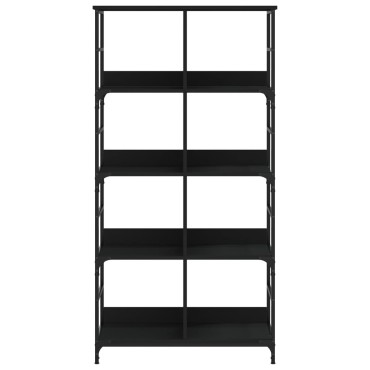 vidaXL Βιβλιοθήκη Μαύρη 78,5x33x153cm από Επεξεργασμένο Ξύλο 1 τεμ.