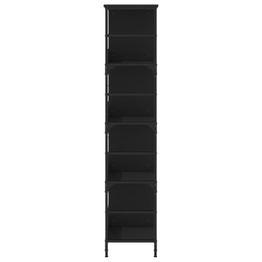 vidaXL Βιβλιοθήκη Μαύρη 78,5x33x153cm από Επεξεργασμένο Ξύλο 1 τεμ.