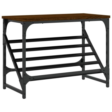 vidaXL Παπουτσοθήκη Καφέ Δρυς 60x30x45cm Επεξεργασμένο Ξύλο