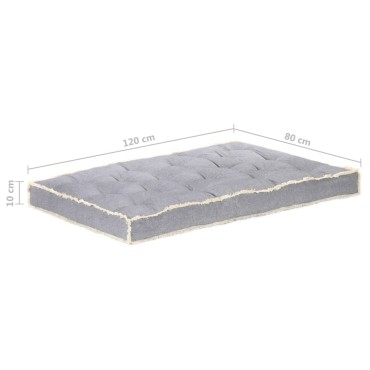 vidaXL Μαξιλάρι Καναπέ Παλέτας Ανθρακί 120x80x10cm