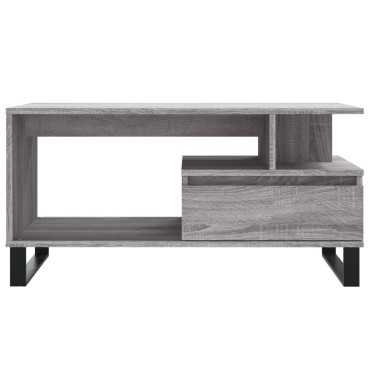 vidaXL Τραπεζάκι Σαλονιού Γκρι Sonoma 90x49x45cmΕπεξεργασμένο Ξύλο 1 τεμ.