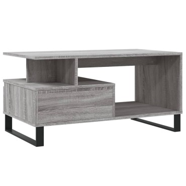 vidaXL Τραπεζάκι Σαλονιού Γκρι Sonoma 90x49x45cmΕπεξεργασμένο Ξύλο 1 τεμ.