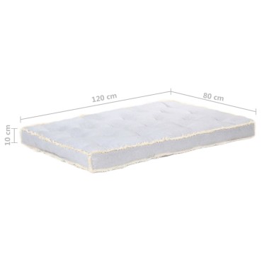 vidaXL Μαξιλάρι Καναπέ Παλέτας Γκρι 120x80x10cm