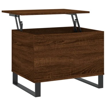 vidaXL Τραπεζάκι Σαλονιού Καφέ Δρυς 60x44,5x45cm Επεξεργασμένο Ξύλο 1 τεμ.