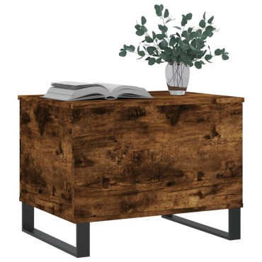 vidaXL Τραπεζάκι Σαλονιού Καπνιστή Δρυς 60x44,5x45cm Επεξ. Ξύλο 1 τεμ.