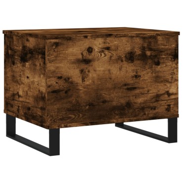 vidaXL Τραπεζάκι Σαλονιού Καπνιστή Δρυς 60x44,5x45cm Επεξ. Ξύλο 1 τεμ.