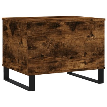 vidaXL Τραπεζάκι Σαλονιού Καπνιστή Δρυς 60x44,5x45cm Επεξ. Ξύλο 1 τεμ.