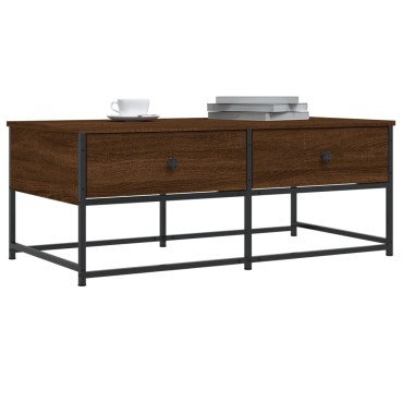 vidaXL Τραπεζάκι Σαλονιού Καφέ Δρυς 100x51x40cm Επεξεργασμ. Ξύλο 1 τεμ.