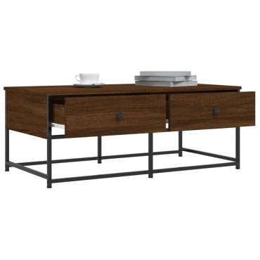vidaXL Τραπεζάκι Σαλονιού Καφέ Δρυς 100x51x40cm Επεξεργασμ. Ξύλο 1 τεμ.