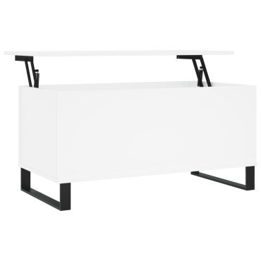 vidaXL Τραπεζάκι Σαλονιού Λευκό 90x44,5x45cm από Επεξεργασμένο Ξύλο 1 τεμ.