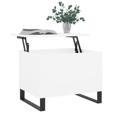 vidaXL Τραπεζάκι Σαλονιού Λευκό 60x44,5x45cm από Επεξεργασμένο Ξύλο 1 τεμ.