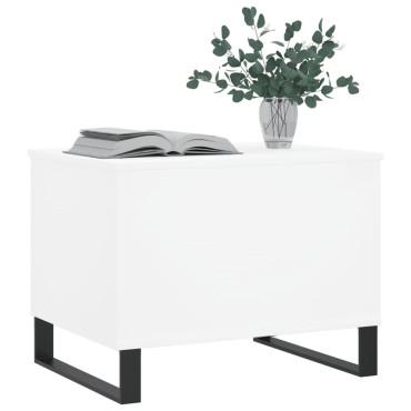 vidaXL Τραπεζάκι Σαλονιού Λευκό 60x44,5x45cm από Επεξεργασμένο Ξύλο 1 τεμ.