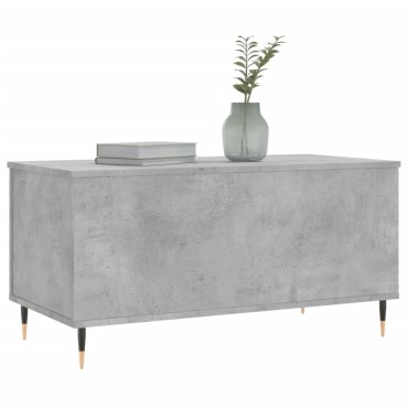 vidaXL Τραπεζάκι Σαλονιού Γκρι Σκυροδ. 90x44,5x45cm Επεξεργ. Ξύλο 1 τεμ.