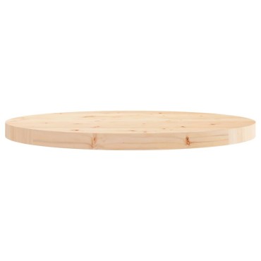 vidaXL Επιφάνεια Τραπεζιού Στρογγυλή 60x3cm από Μασίφ Ξύλο Πεύκου 1 τεμ.