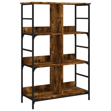 vidaXL Βιβλιοθήκη Καπνιστή Δρυς 78,5x33x117,5cm Επεξεργασμένο Ξύλο 1 τεμ.